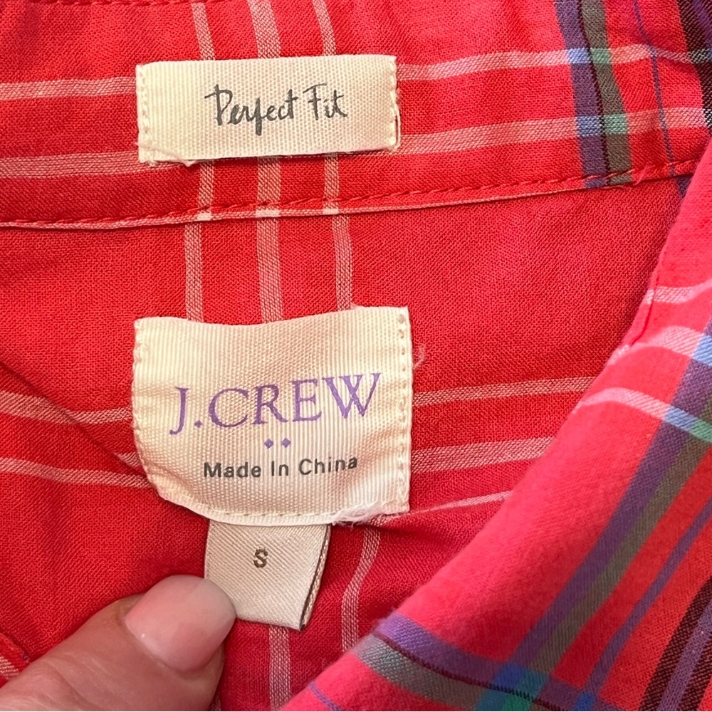 J. Crew Plaid Button Down Shirt Size S - Picture 4 of 5